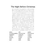 Christmas Word Search Printable Download | Pdf Instant Digital With The Night Before Christmas Crossword
