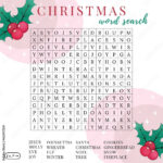 Christmas Word Search Puzzle. Fun Colorful Printable Activity Pertaining To Christmas Party Game Crossword