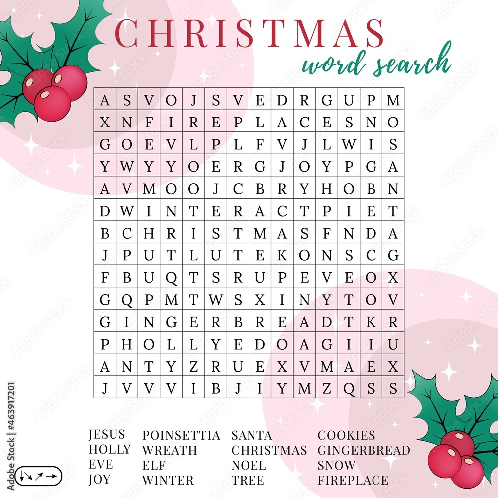 christmas word search puzzle fun colorful printable activity pertaining to christmas party game crossword Christmas Word Search Puzzle. Fun Colorful Printable Activity pertaining to Christmas Party Game Crossword