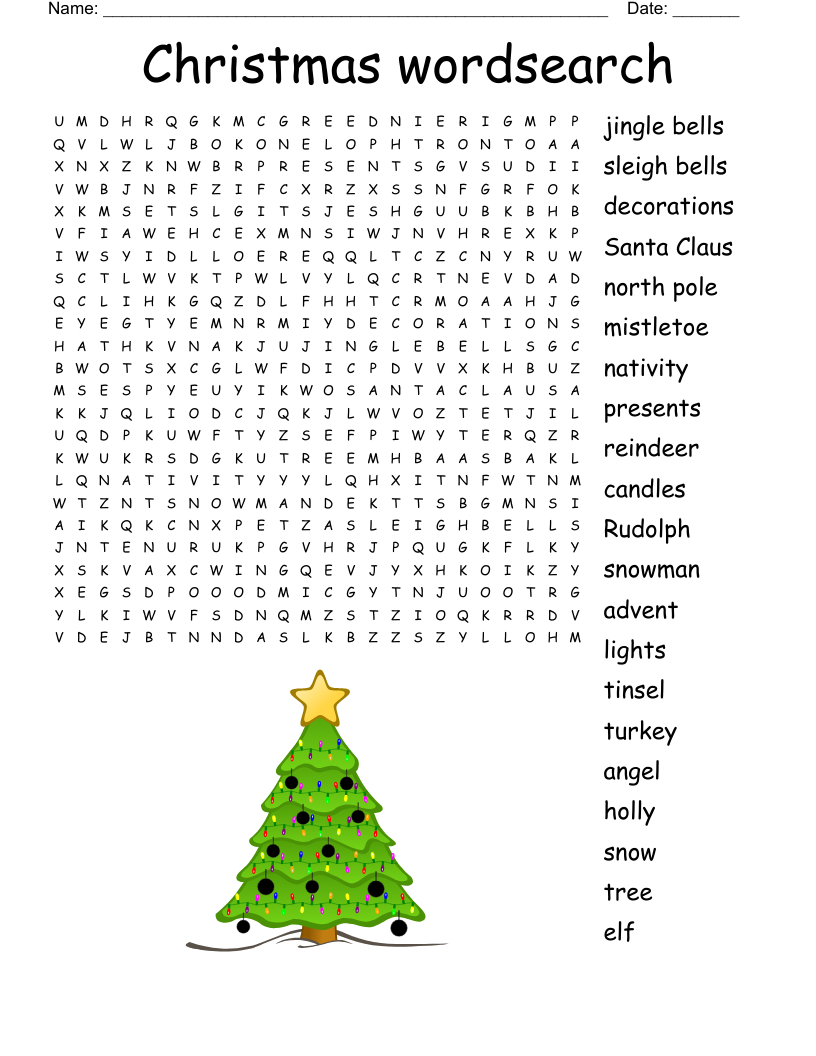 Christmas Word Search! - Wordmint inside Christmas Crossword Puzzle and Word Search
