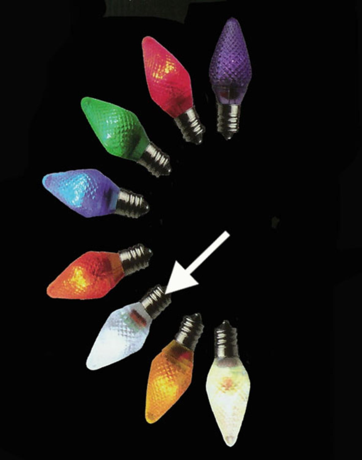 Club Pack Of 25 Led C7 Pure White Replacement Christmas Light in Type of Bulb in Many Christmas Lights Crossword Clue