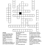 Croix De Noël Crossword   Wordmint With Where Outdoor Christmas Lights May Be Hung Crossword