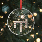 Crossword Family Christmas Ornament   Etsy Australia In Spherical Christmas Tree Ornament Crossword Clue
