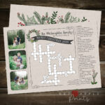 Crossword Puzzle Christmas Card   Etsy For Words On A Christmas Card Crossword Clue