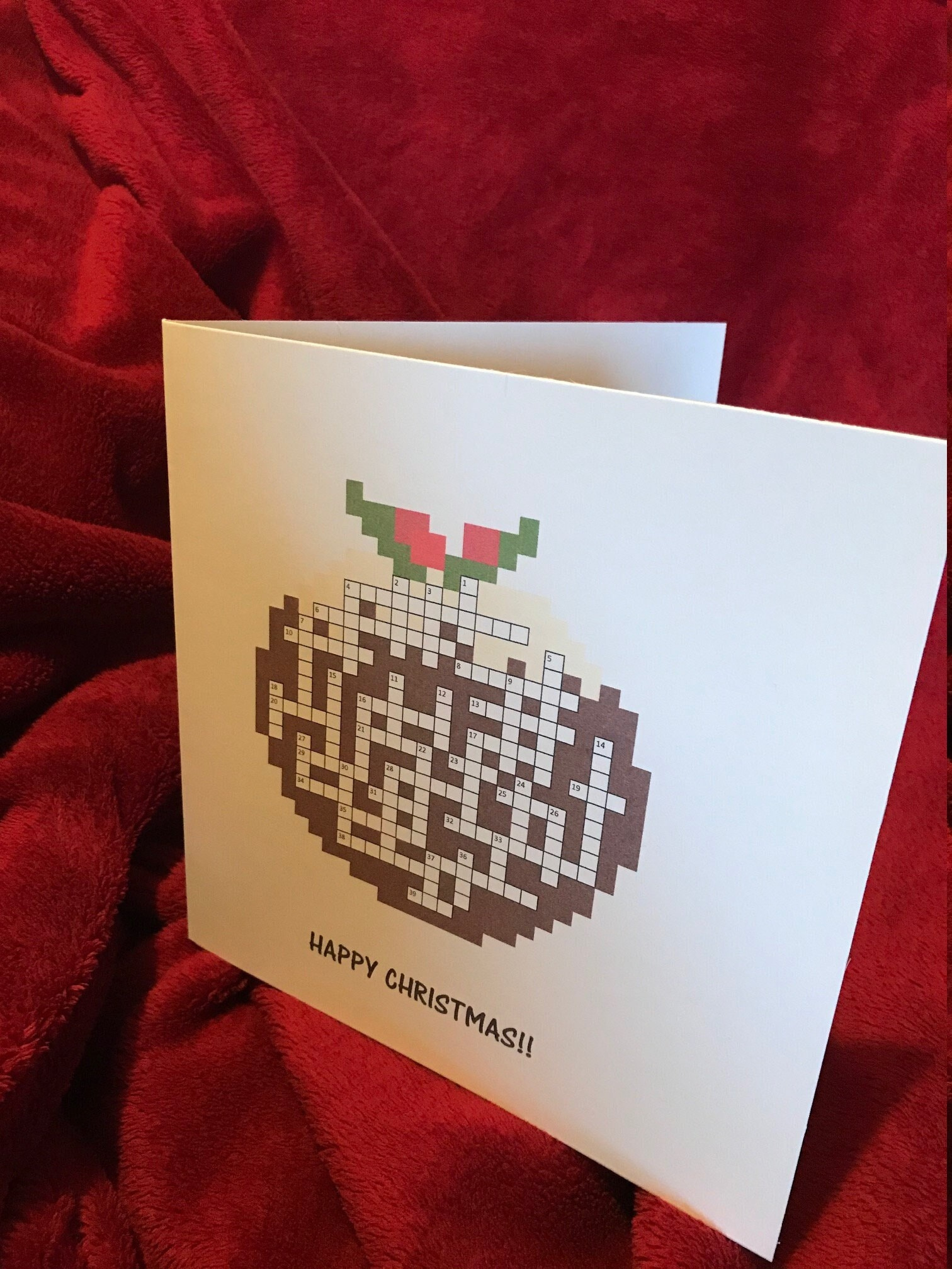 cryptic crossword christmas card etsy uk with regard to christmas pudding crossword clue Cryptic Crossword Christmas Card - Etsy Uk with regard to Christmas Pudding Crossword Clue