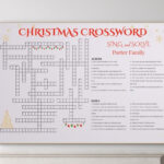 Custom Christmas Crossword Puzzle: Giant Family Game (Digital Intended For Christmas Tree Choice Crossword Clue