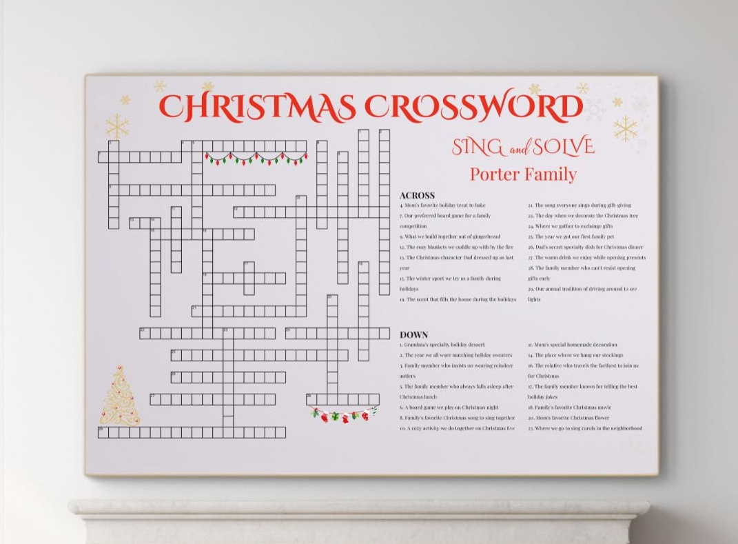 custom christmas crossword puzzle giant family game digital with christmas delivery crossword clue Custom Christmas Crossword Puzzle: Giant Family Game (Digital with Christmas Delivery Crossword Clue