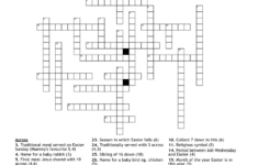 Easter Crossword – Wordmint regarding Easter or Christmas Crossword Clue