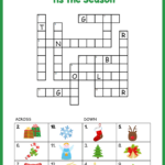 Easy Christmas Crossword Inside Christmas Crosswords For Kids