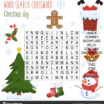 Easy Word Search Crossword Puzzle 'Christmas Day' Children Regarding Online Christmas Greeting Crossword