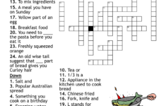English Breakfast Crossword – Wordmint throughout Old English Christmas Meat Crossword