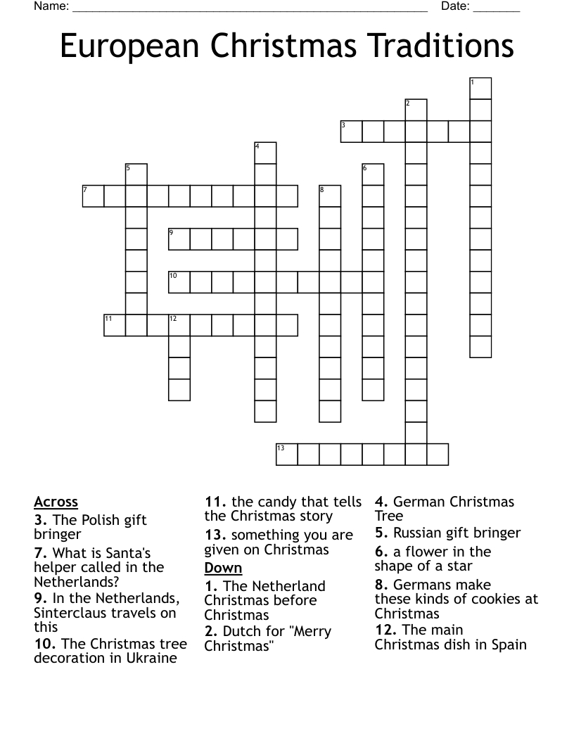 european christmas traditions crossword wordmint regarding traditional christmas decoration crossword European Christmas Traditions Crossword - Wordmint regarding Traditional Christmas Decoration Crossword