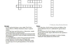 F1 Internantional Students Present Holidays Around The World for Christmas Around The World Crossword Puzzle