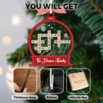 Family Crossword Christmas Ornament, Scrabble Personalized In Popular Christmas Ornament For One Crossword Clue