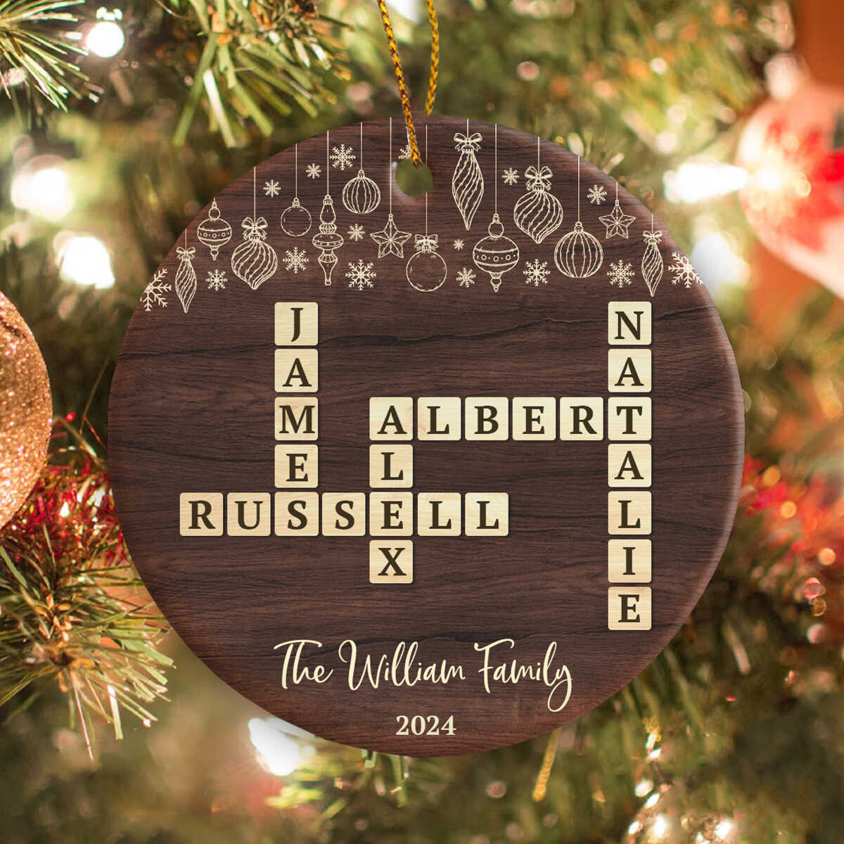 family crossword puzzle ornament custom family member name for christmas ornament crossword clue Family Crossword Puzzle Ornament, Custom Family Member Name for Christmas Ornament Crossword Clue