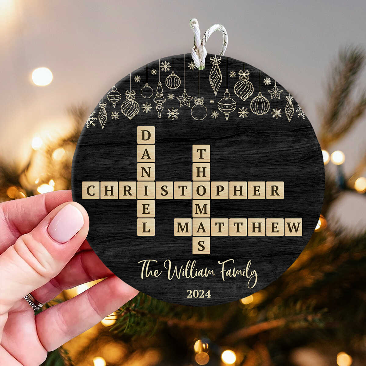 family crossword puzzle ornament custom family member name in popular christmas ornament for one crossword clue Family Crossword Puzzle Ornament, Custom Family Member Name in Popular Christmas Ornament For One Crossword Clue
