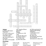 Folk Music Crossword   Wordmint In Christmas Song Line From An Artist Crossword