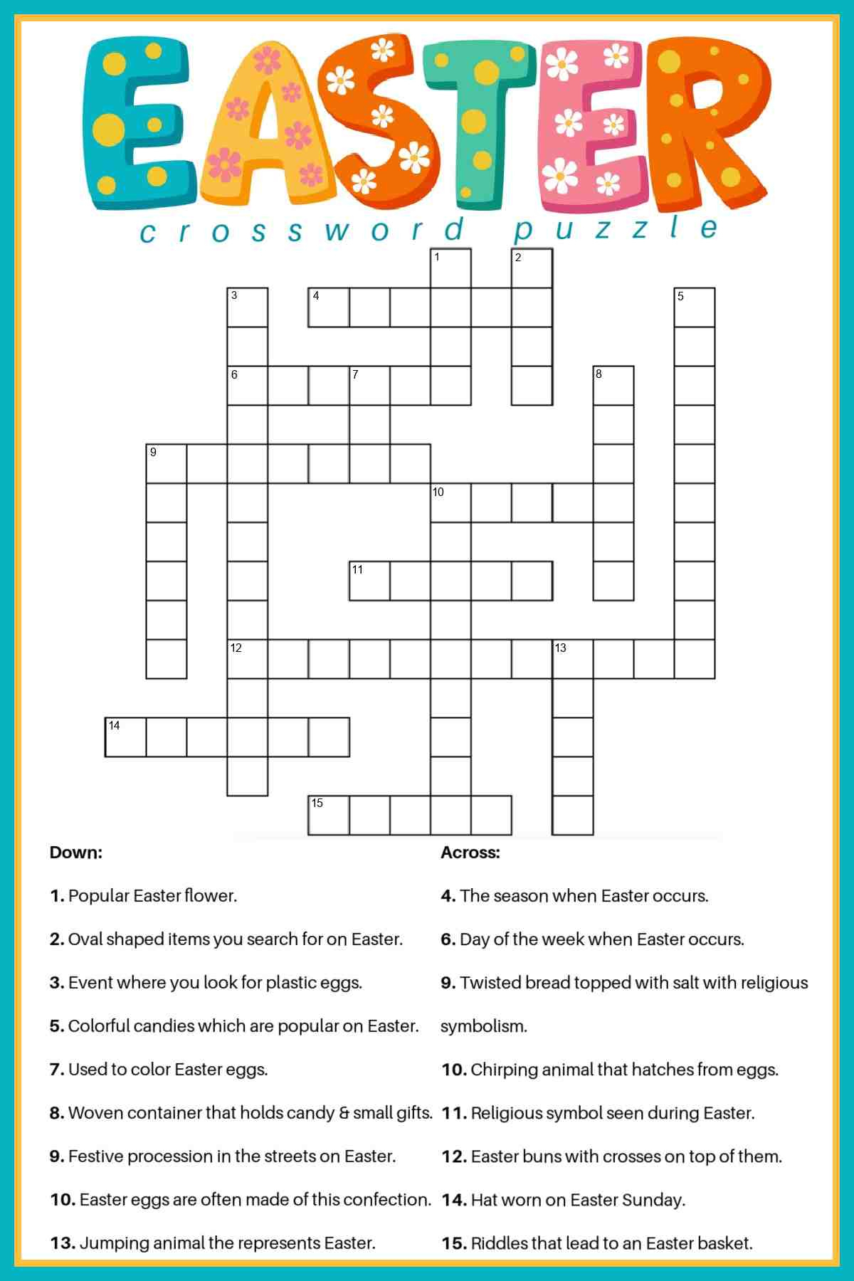 free easter crossword puzzle printable 2 versions answer key in christmas or easter crossword clue Free Easter Crossword Puzzle Printable - 2 Versions & Answer Key in Christmas Or Easter Crossword Clue