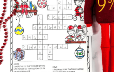 Free Elf On The Shelf Crossword Puzzle for Christmas Elf Crossword Answers