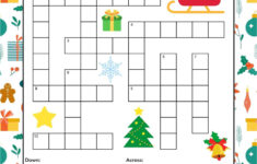 Free Printable Christmas Crossword Puzzle For Kids with Free Christmas Crossword Puzzle For Elementary Students