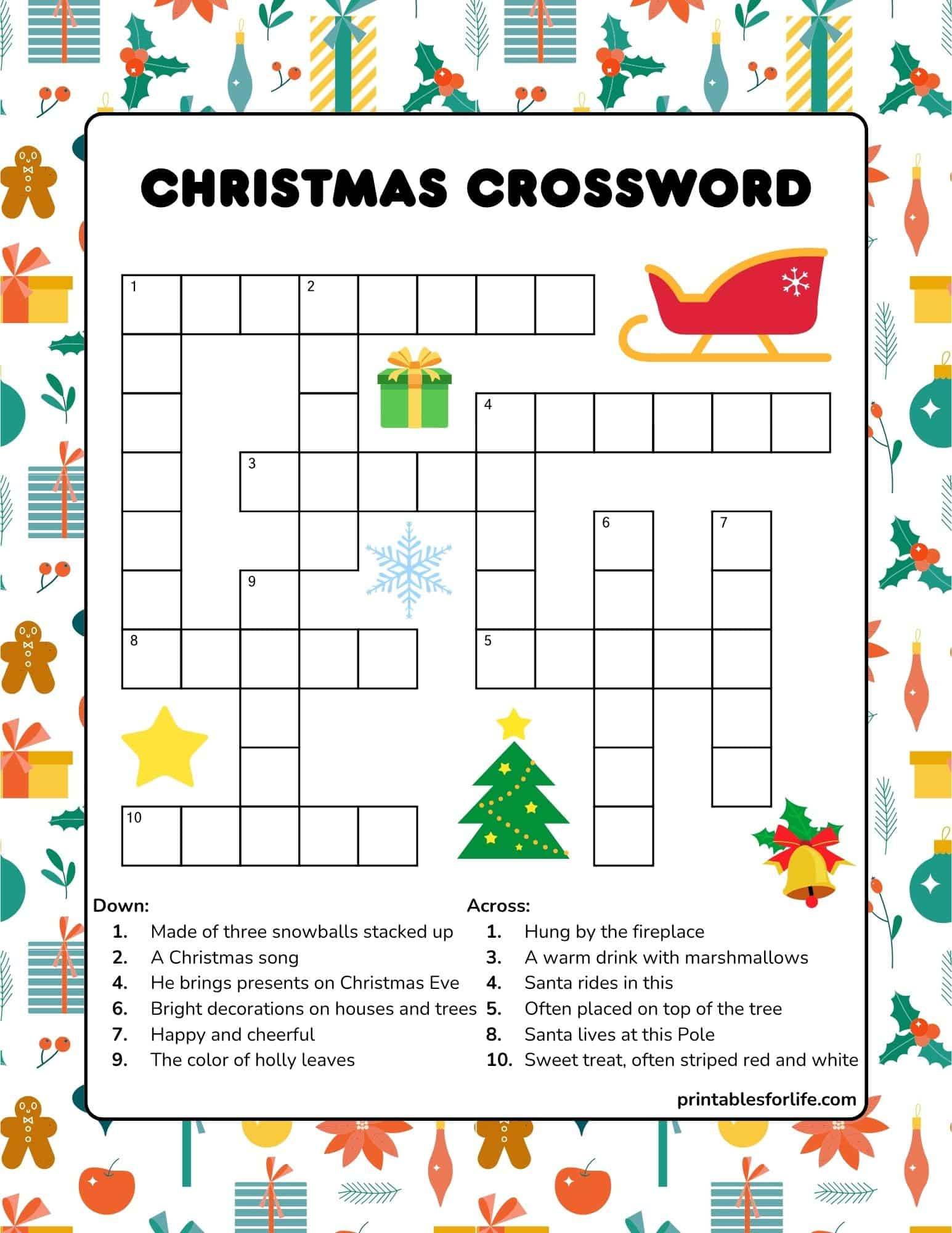 free printable christmas crossword puzzle for kids with free christmas crossword puzzle for elementary students Free Printable Christmas Crossword Puzzle For Kids with Free Christmas Crossword Puzzle For Elementary Students