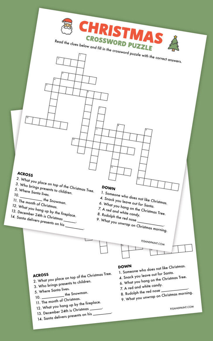Crayola Christmas Crossword Answers