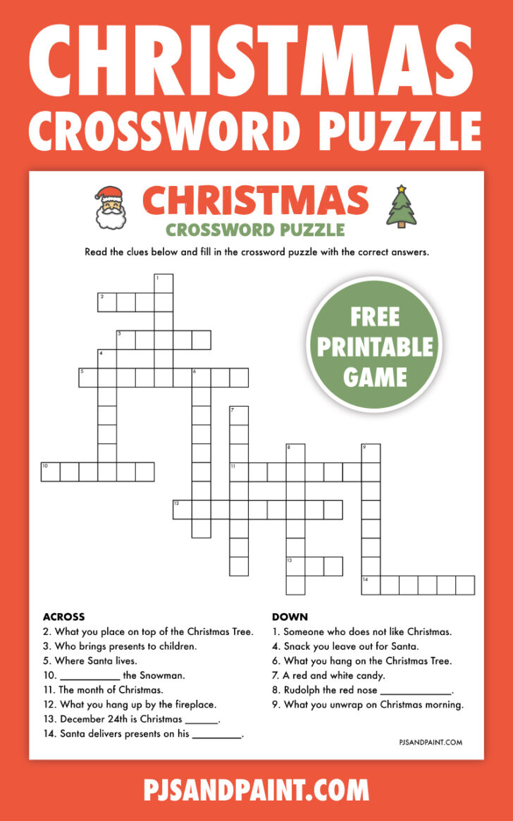 Christmas Printable Crossword Puzzle