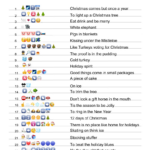 Free Printable Christmas Idioms Emoji Quiz With Answer Key For Christmas Idioms Crossword Puzzle