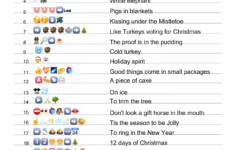 Free Printable Christmas Idioms Emoji Quiz With Answer Key for Christmas Idioms Crossword Puzzle