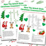 Free Printable The Grinch Word Games With How The Grinch Stole Christmas Crossword Puzzle Answer Key