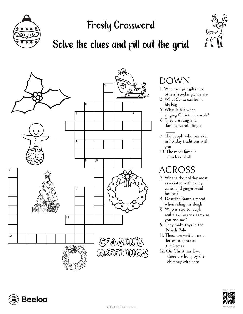frosty crossword beeloo printable crafts and activities for kids regarding christmas carols crossword clue 5 letters Frosty Crossword • Beeloo Printable Crafts And Activities For Kids regarding Christmas Carols Crossword Clue 5 Letters