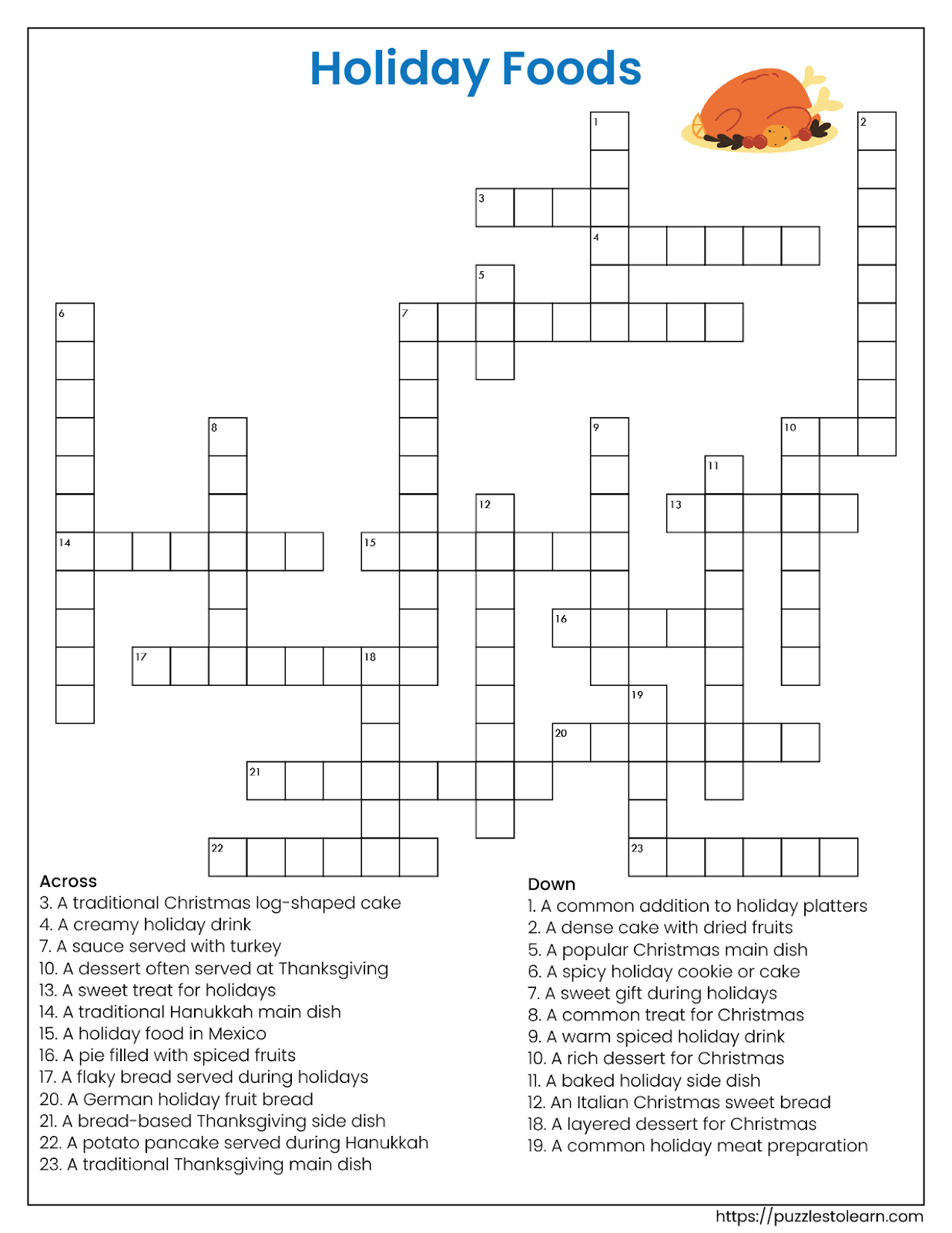 holiday foods crossword intended for popular christmas desserts crossword Holiday Foods Crossword intended for Popular Christmas Desserts Crossword