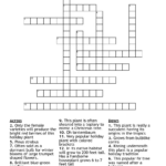 Holiday Plants And Flowers Crossword   Wordmint Pertaining To Christmas Kissing Plant Crossword Clue