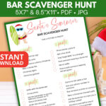 Holiday Scavenger Hunt For Adults   Etsy Uk Inside Christmas Themed Pub Crawl Crossword Clue