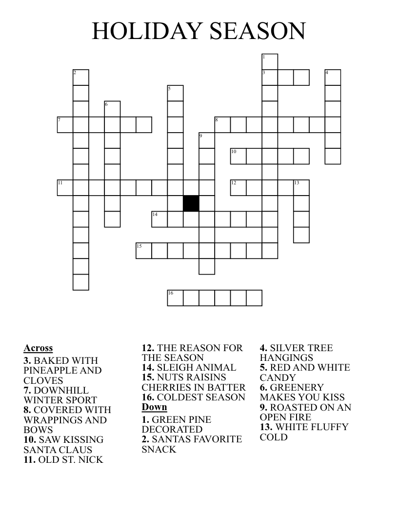 holiday season crossword wordmint pertaining to christmas season crossword clue 8 letters Holiday Season Crossword - Wordmint pertaining to Christmas Season Crossword Clue 8 Letters