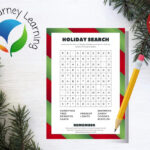 Holiday Word Search Activity Sheet | Christmas Kids Activity | Instant  Download | Education Resource | Homeschool Resource | Christmas Fun Regarding Spot For Some Christmas Decorations Crossword Clue