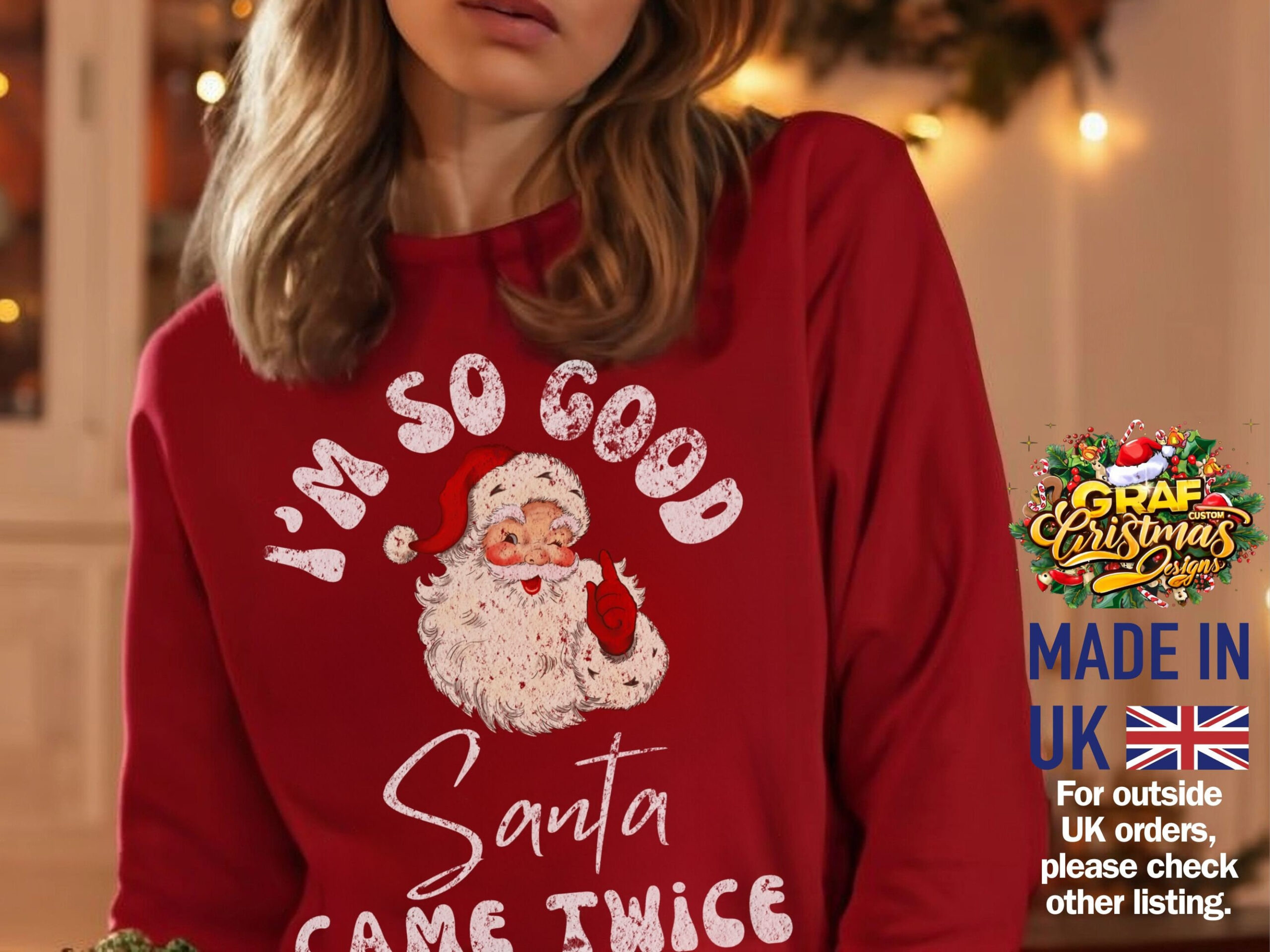I&amp;#039;M So Good Santa Came Twice, Christmas 2024 Rude Jumper - Etsy pertaining to Like Many Christmas Sweaters Crossword Clue