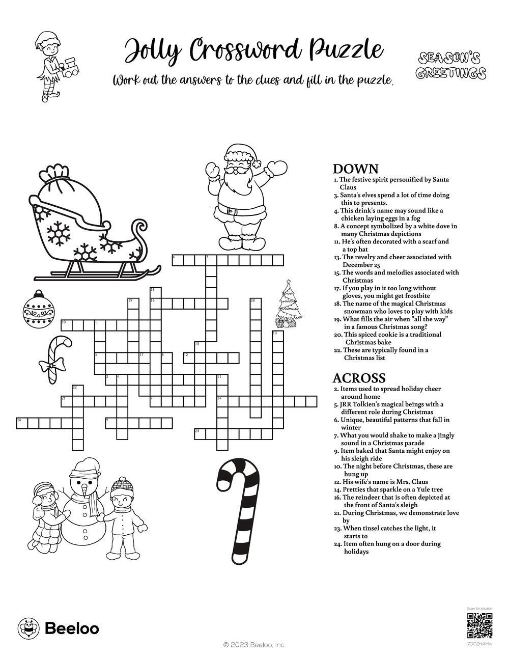 jolly crossword puzzle beeloo printable crafts and activities throughout christmas baked goods crossword clue Jolly Crossword Puzzle • Beeloo Printable Crafts And Activities throughout Christmas Baked Goods Crossword Clue