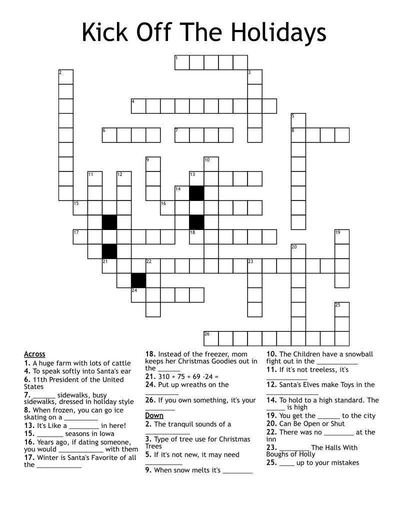 kick off the holidays crossword wordmint throughout the holiday zone merry christmas crossword puzzle Kick Off The Holidays Crossword - Wordmint throughout The Holiday Zone Merry Christmas Crossword Puzzle