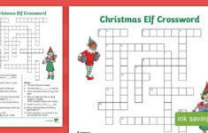 Ks2 Christmas Elf Crossword in Christmas Seasons Daily Themed Crossword