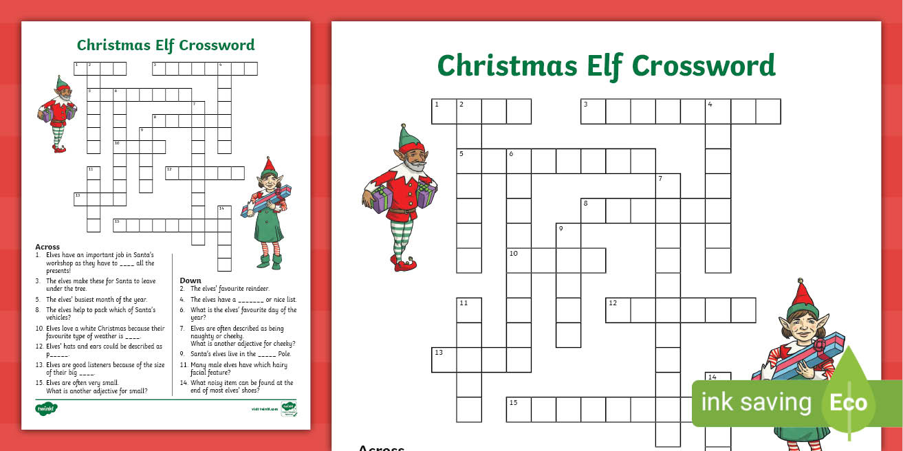 ks2 christmas elf crossword in christmas seasons daily themed crossword Ks2 Christmas Elf Crossword in Christmas Seasons Daily Themed Crossword