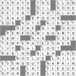 La Times Crossword 22 Dec 23, Friday   Laxcrossword In One Of A Christmas Trio Crossword