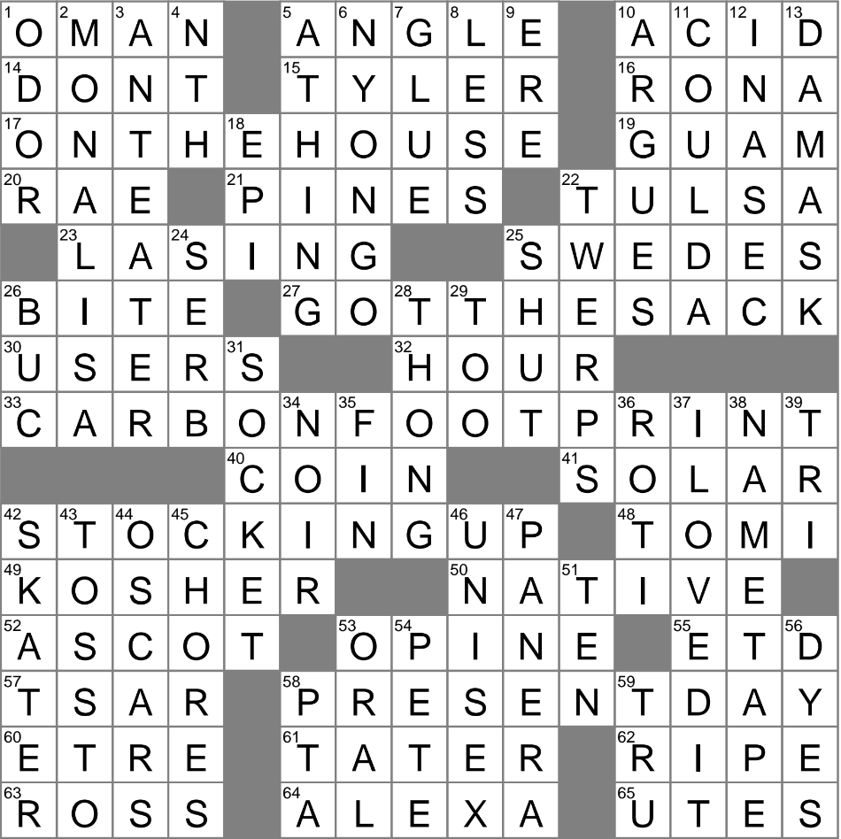 La Times Crossword 25 Dec 23, Monday - Laxcrossword with regard to Christmas Islands Closest Neighbor Crossword Clue
