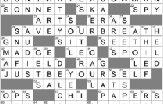 La Times Crossword 6 Sep 23, Wednesday - Laxcrossword within Christmas in Cremona Crossword