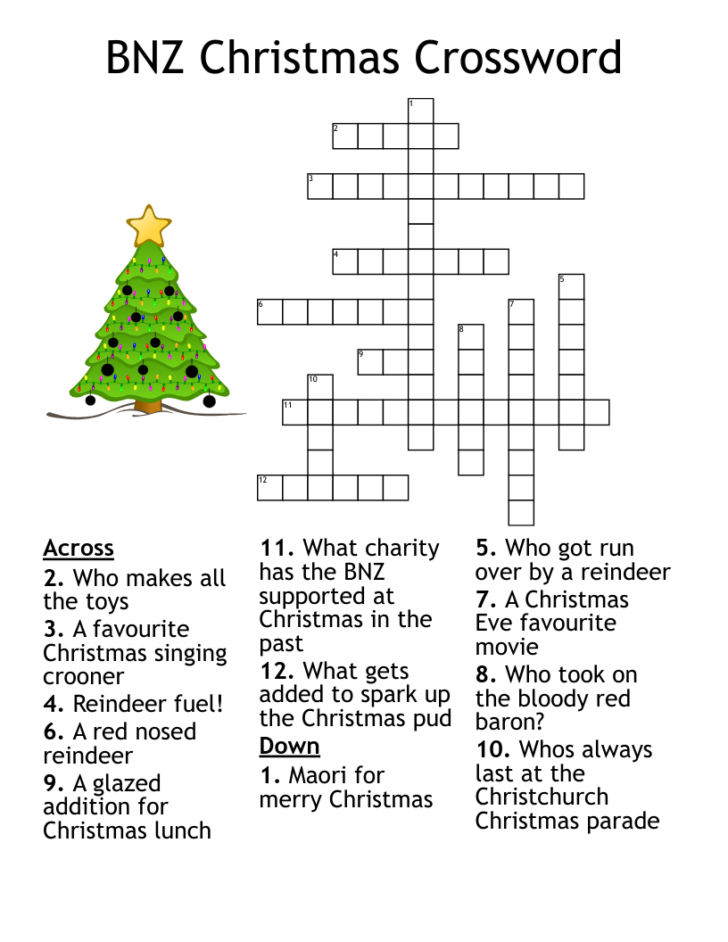 Merry Christmas Crossword Puzzle Answers Merry Christmas Crossword Puzzle Answers