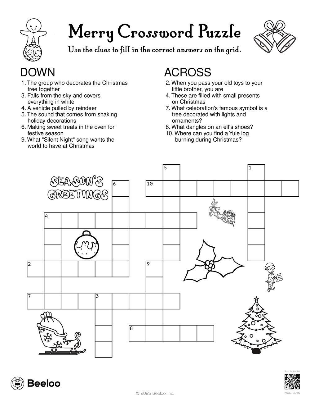 merry crossword puzzle beeloo printable crafts and activities intended for decorates as a christmas tree crossword Merry Crossword Puzzle • Beeloo Printable Crafts And Activities intended for Decorates As A Christmas Tree Crossword