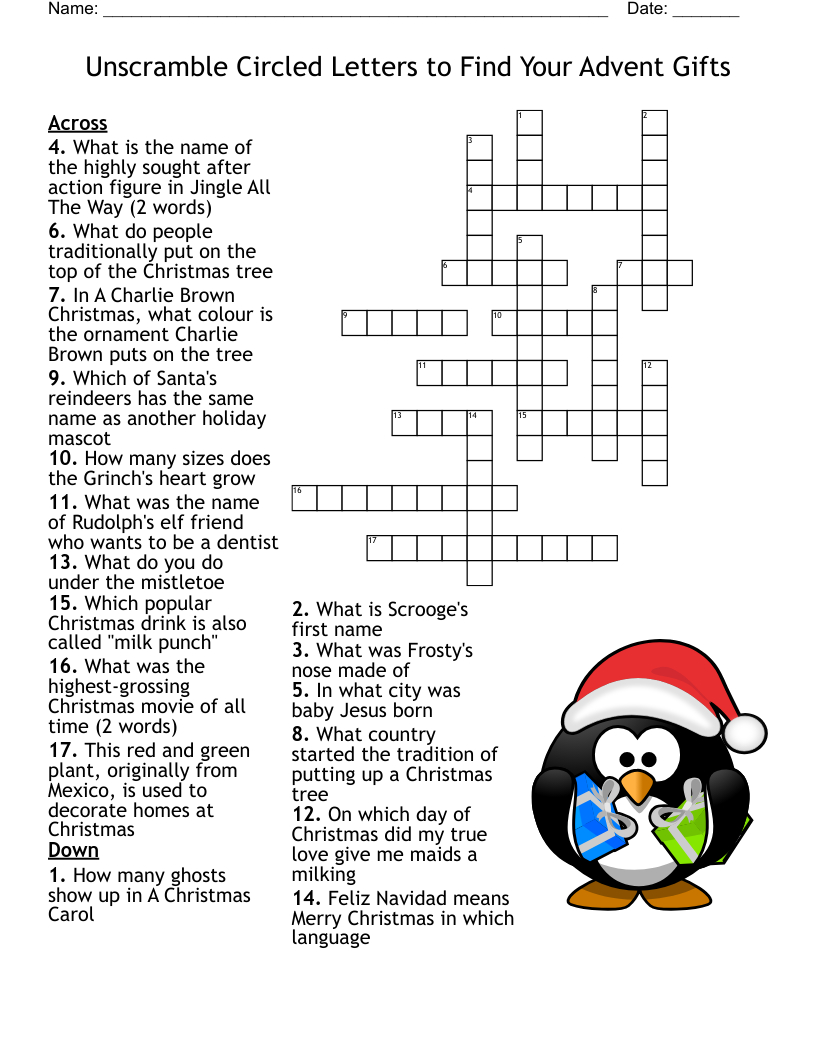 Name That &amp;quot;Christmas&amp;quot; Tune Word Scramble - Wordmint intended for Christmas Tune Crossword Clue