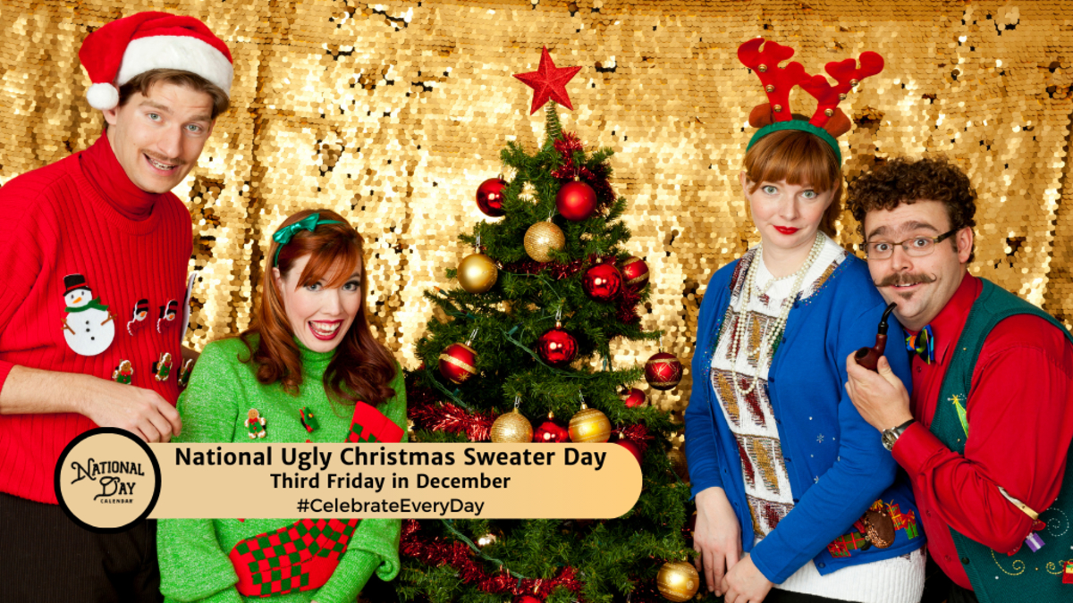 national ugly christmas sweater day third friday in december inside tiny bells added to a christmas sweater crossword National Ugly Christmas Sweater Day - Third Friday In December inside Tiny Bells Added to a Christmas Sweater Crossword