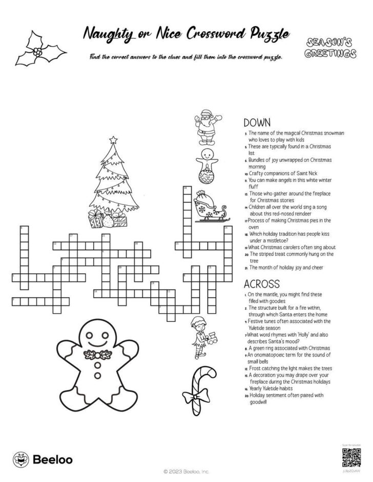 Christmas Joy Crossword Puzzle Christmas Joy Crossword Puzzle