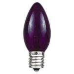 Novelty Lights 25 Pack C7 Outdoor Christmas Replacement Bulbs, Red Within Type Of Bulb In Christmas Lights Crossword